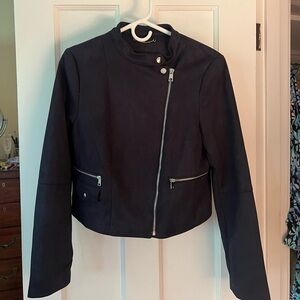 NWT Blue Suede Biker Jacket